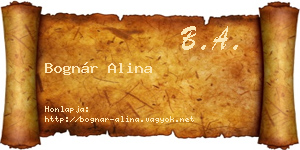Bognár Alina névjegykártya